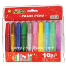 Colle de paillettes de 10 * 12ML, kits de peinture de DIY pour des enfants